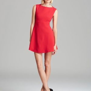 French connection fit and flare a line size 0 women’s red dress